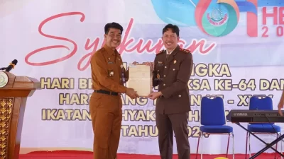 Pj Bupati Muaro Jambi Drs Raden Najmi menghadiri syukuran Hari Bhakti Adhyaksa ke-64