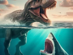 T-rex versus Megalodon: Siapa yang Menang?