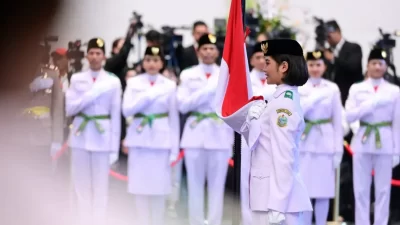 Di Ibu Kota Nusantara, Presiden Jokowi Kukuhkan 76 Anggota Paskibraka Tahun 2024