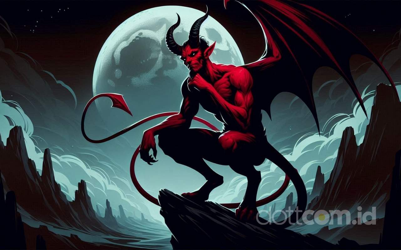 foto ilustarasi jin atau satan