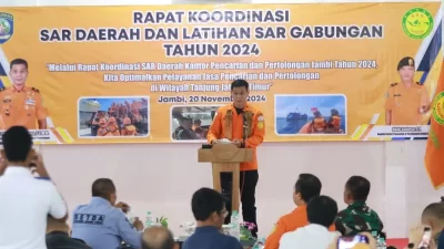 Kantor SAR Jambi Gelar Rakor dan Latihan SAR Gabungan di Tanjabtim