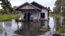 Beberapa wilayah di Kabupaten Banjar, Provinsi Kalimantan Selatan masih tergenang banjir hingga tadi malam (16/1). (BPBD Kabupaten Banjar)