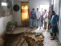 Ketua DPRD Kota Jambi Tinjau Lokasi Rumah Amblas di Aur Kenali