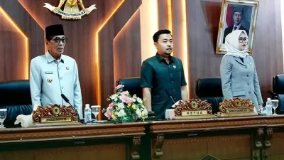 Wabup Bahktiar Hadiri Paripurna Jawaban Ranperda RT/RW 2025-2045