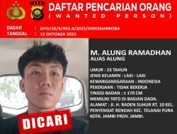 Alung, Tersangka Sabu 58 Kg yang Kabur dari Lantai Dua Polda Jambi