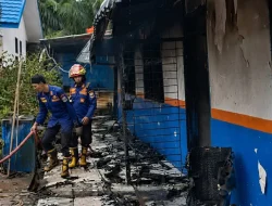 Api Besar Lahap SMPN 9 Muaro Jambi, Ruang Guru Diduga Jadi Sumber