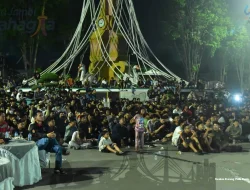Nobar Piala Dunia Jambi Disambut Antusias, Ratusan Warga Padati Tugu Keris