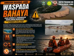 Pasir Timbul Sungai Batanghari Berisiko, Basarnas Minta Warga Waspada