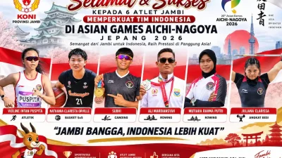 Enam Atlet Jambi Perkuat Indonesia di Asian Games Aichi-Nagoya 2026, Tampil di Lima Cabor