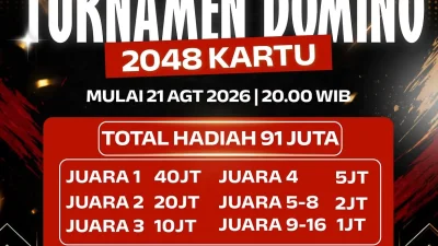 JBC Festival Gelar Turnamen Domino 2048 Kartu, Total Hadiah Rp91 Juta